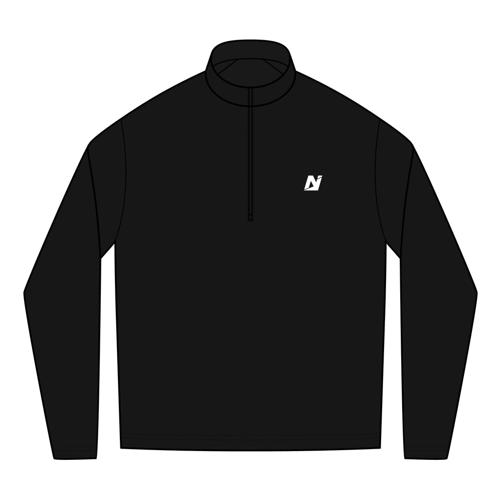 NTGR Fitness White Monogram Quarter-Zip Pullover (Embroidered)