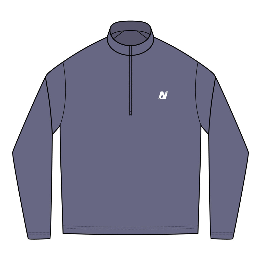 NTGR Fitness White Monogram Quarter-Zip Pullover (Embroidered)