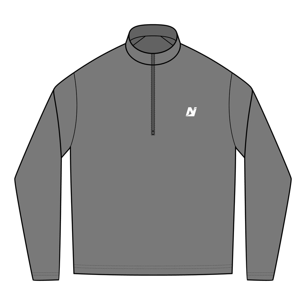 NTGR Fitness White Monogram Quarter-Zip Pullover (Embroidered)