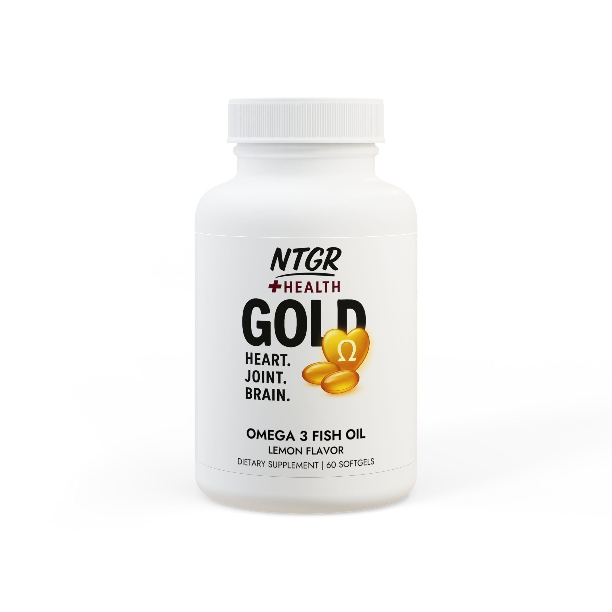 NTGR +Health GOLD - Omega 3 Fish Oil Supplement (60 Softgels)