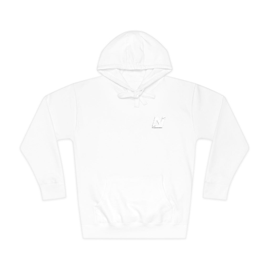 NTGR Fitness White Monogram Fleece Hoodie (Embroidered)