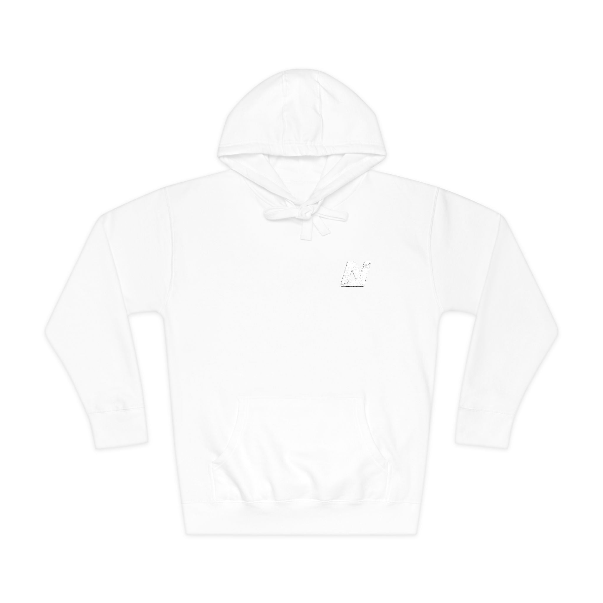 NTGR White Monogram Fleece Hoodie (Embroidered)