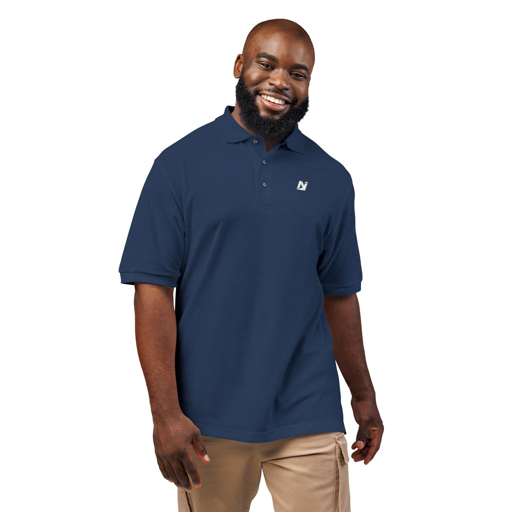 NTGR White Classic Monogram Polo (Embroidered)