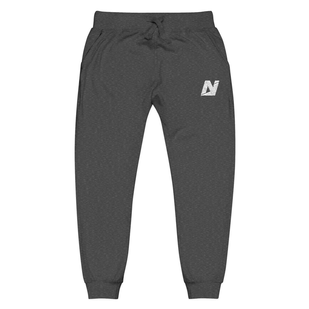 NTGR Fitness White Monogram Fleece Sweatpants (Embroidered)