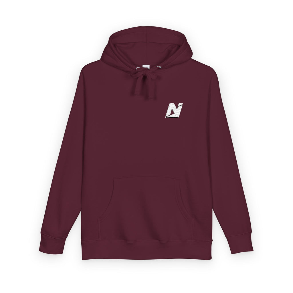 NTGR Fitness White Monogram Fleece Hoodie (Embroidered)