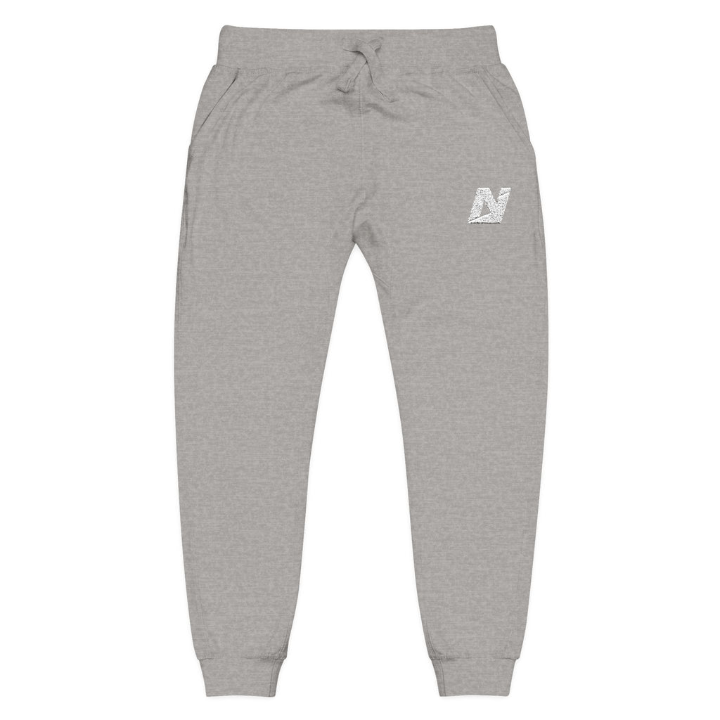NTGR Fitness White Monogram Fleece Sweatpants (Embroidered)
