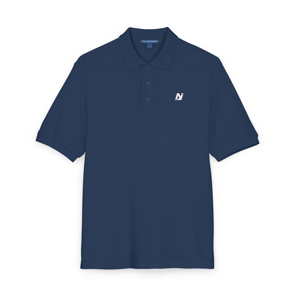 NTGR White Classic Monogram Polo (Embroidered)