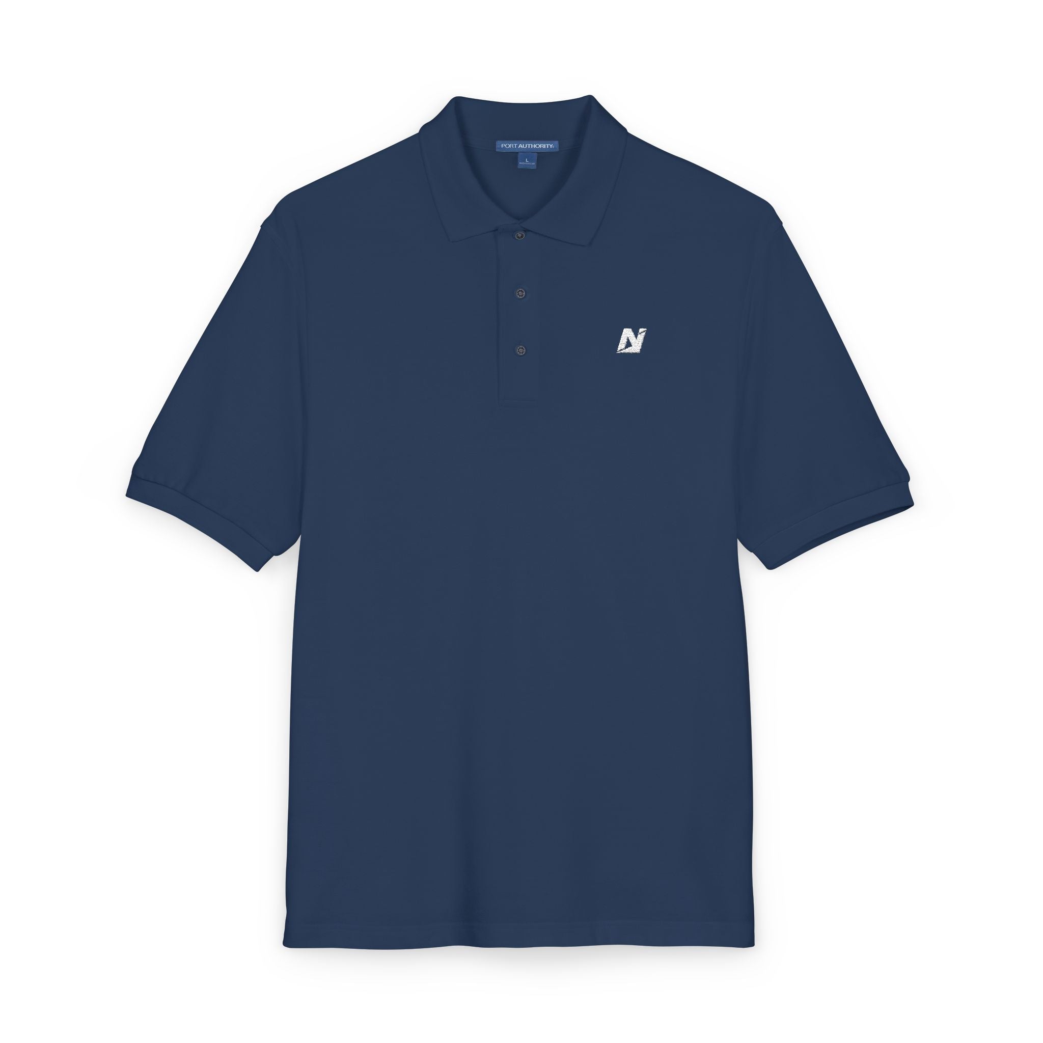 NTGR White Classic Monogram Polo (Embroidered)