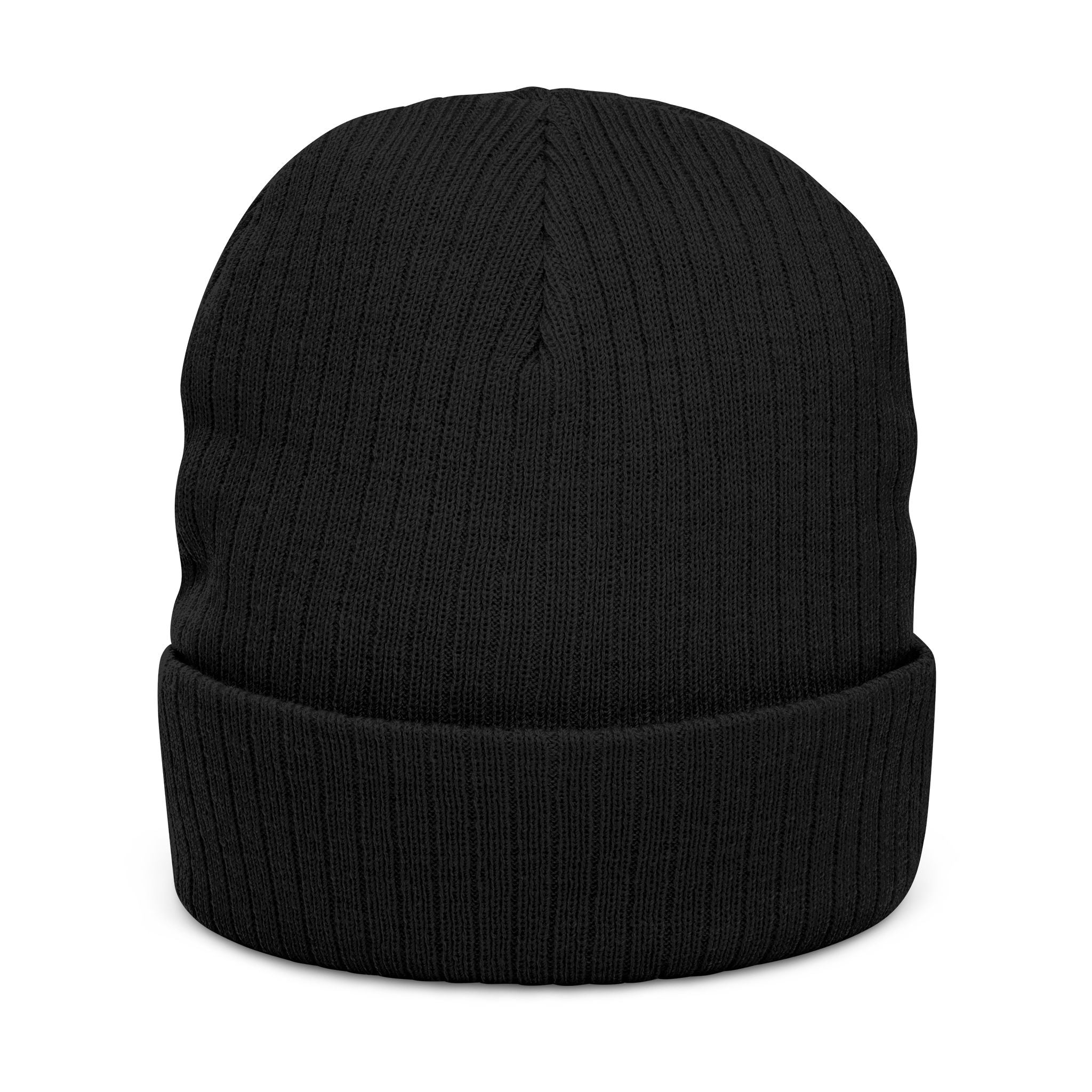 NTGR Luxe *Blackout* Tonal Ribbed Knit Beanie (Embroidered)