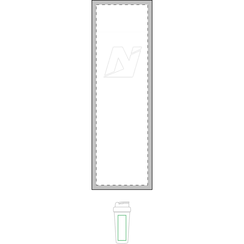 NTGR White Classic Monogram Shaker Bottle