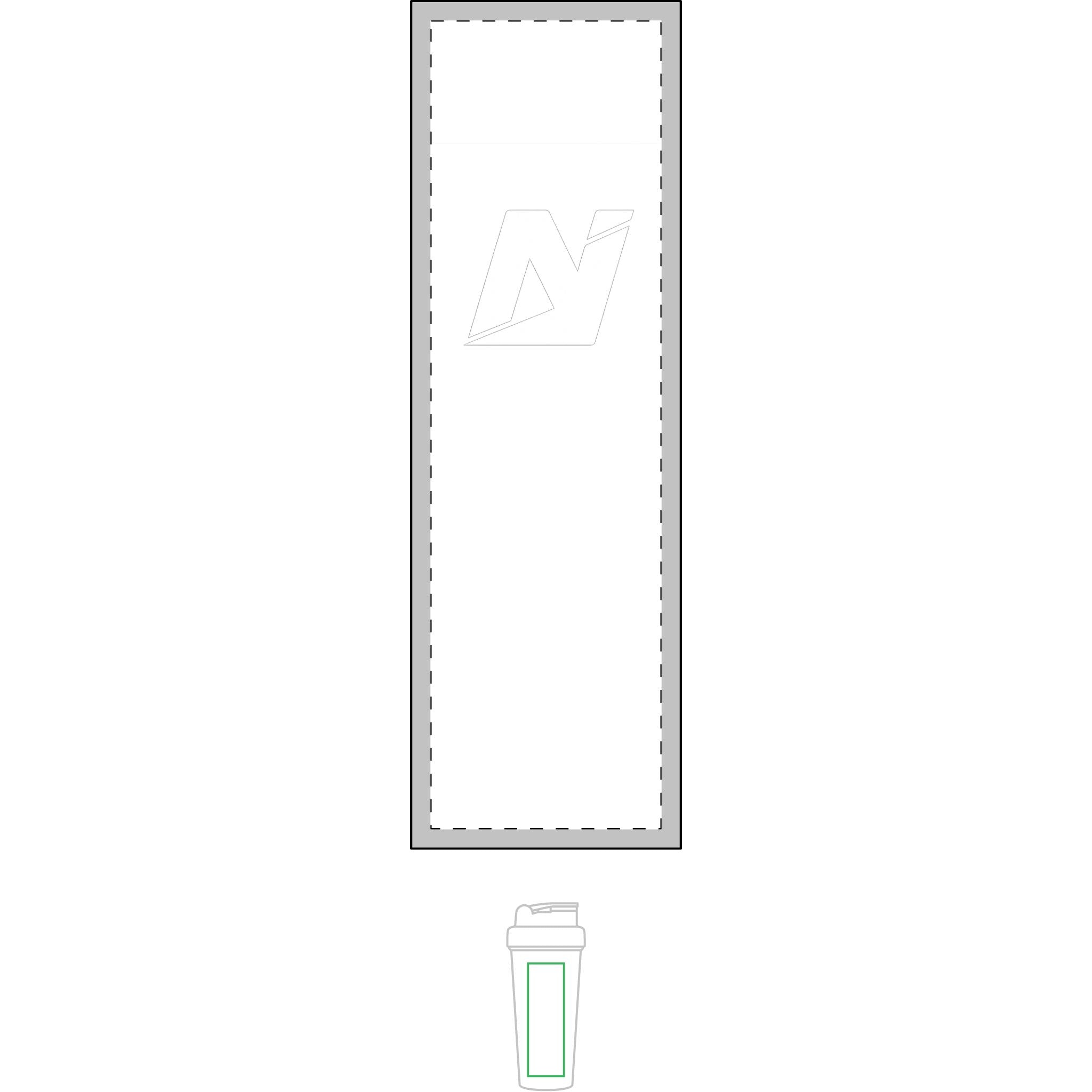 NTGR White Classic Monogram Shaker Bottle