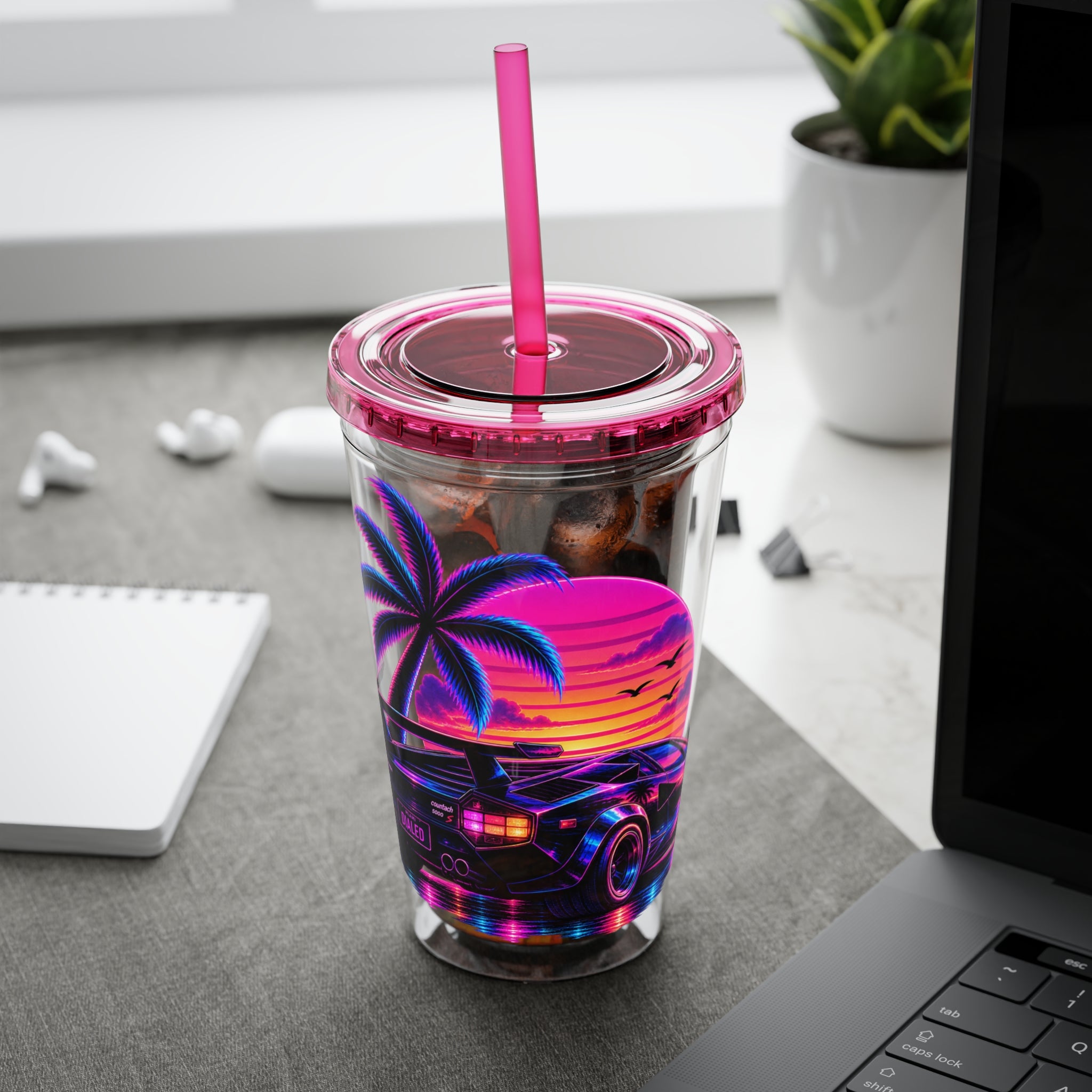 NEON SUMMER DIALED LAMB Sunsplash Tumbler 16oz