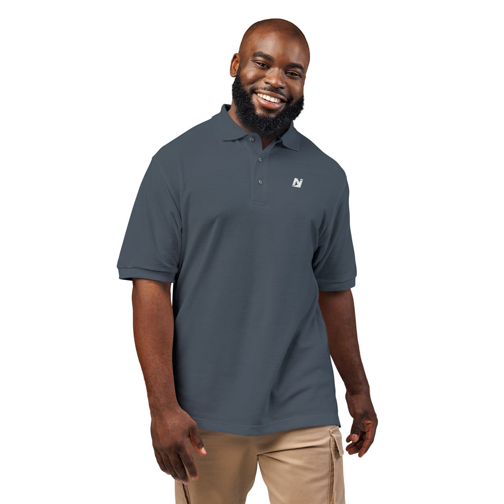 NTGR White Classic Monogram Polo (Embroidered)