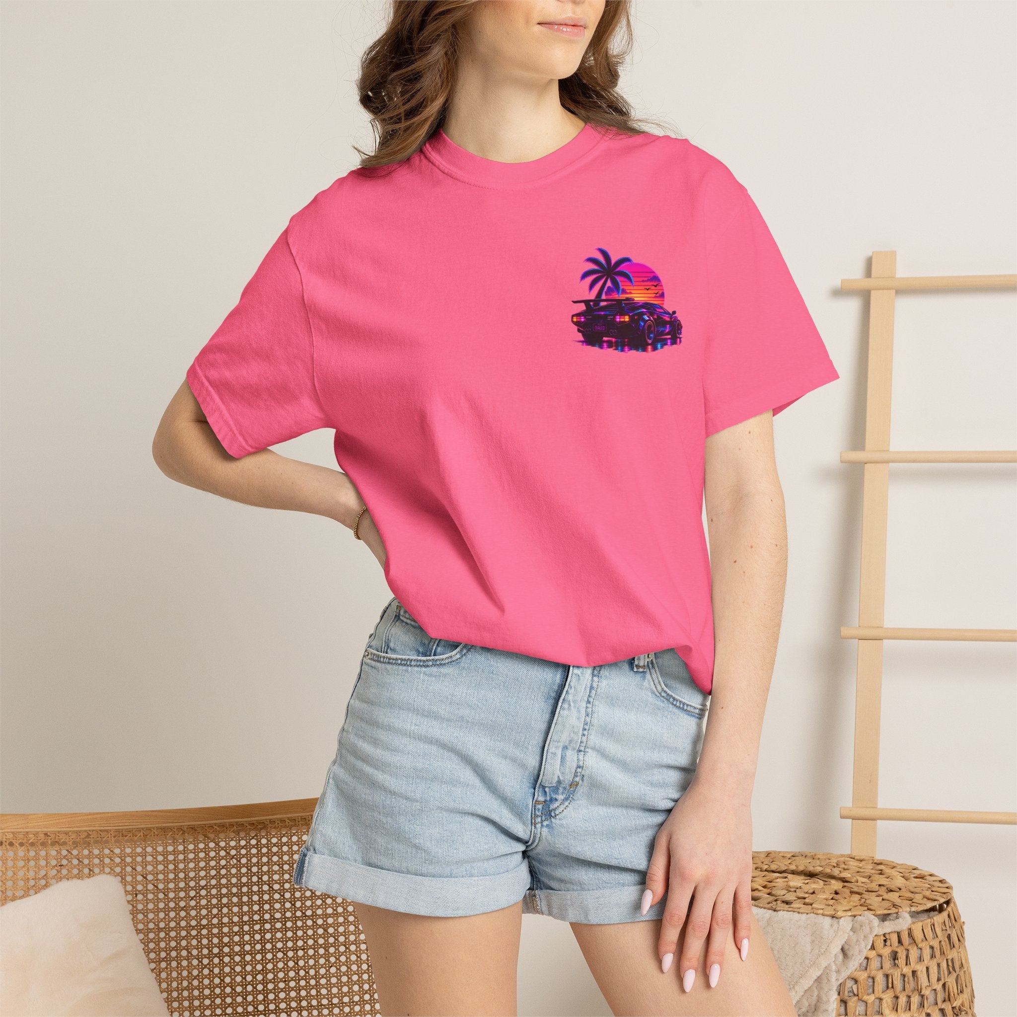 NEON SUMMER DIALED Lamb Corner Stamp Tee
