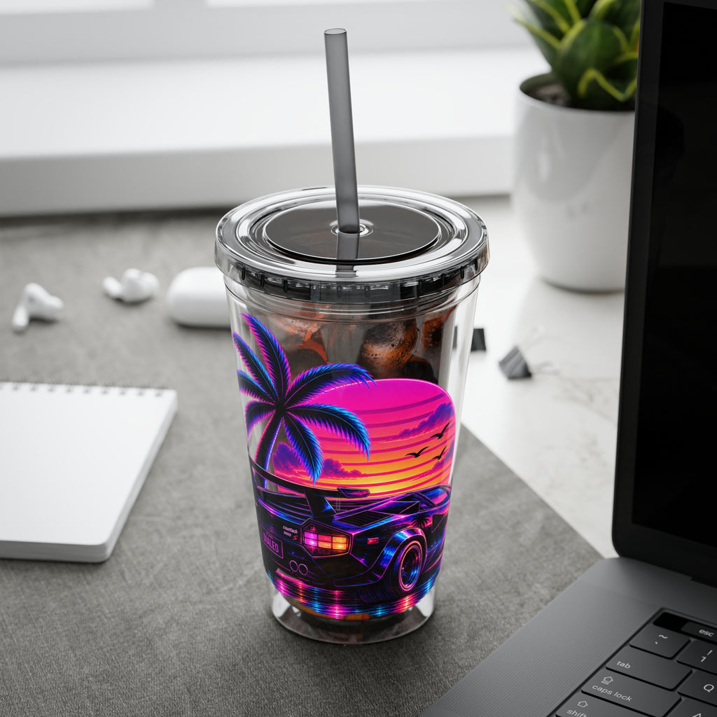 NEON SUMMER DIALED LAMB Sunsplash Tumbler 16oz