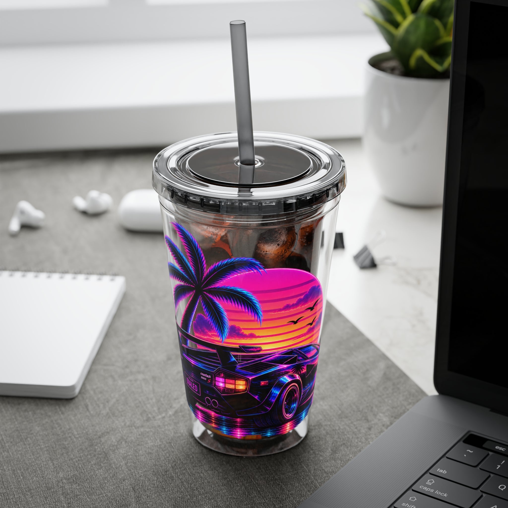 NEON SUMMER DIALED LAMB Sunsplash Tumbler 16oz