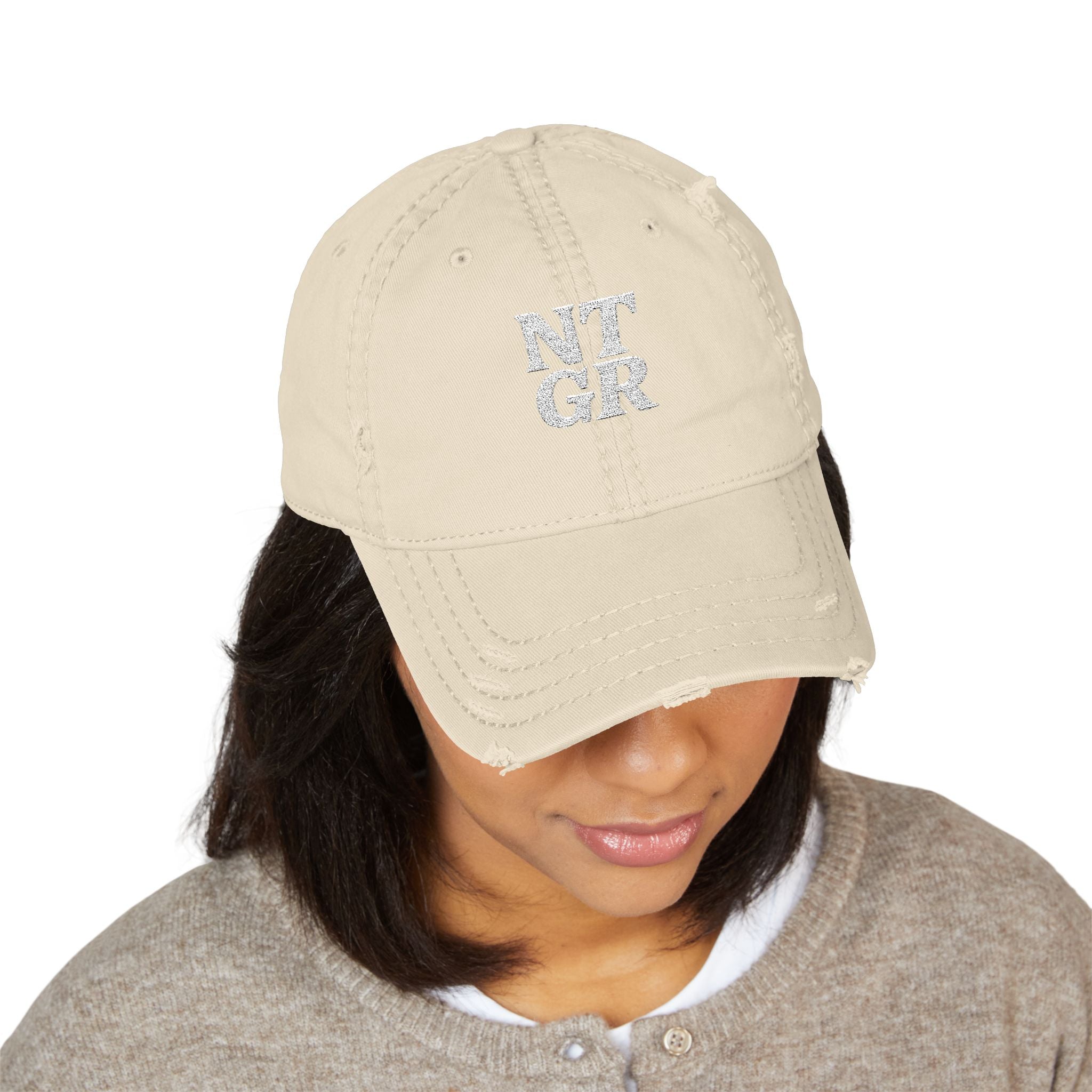 NTGR Stacked Stamp Distressed Dad Hat (Embroidered)