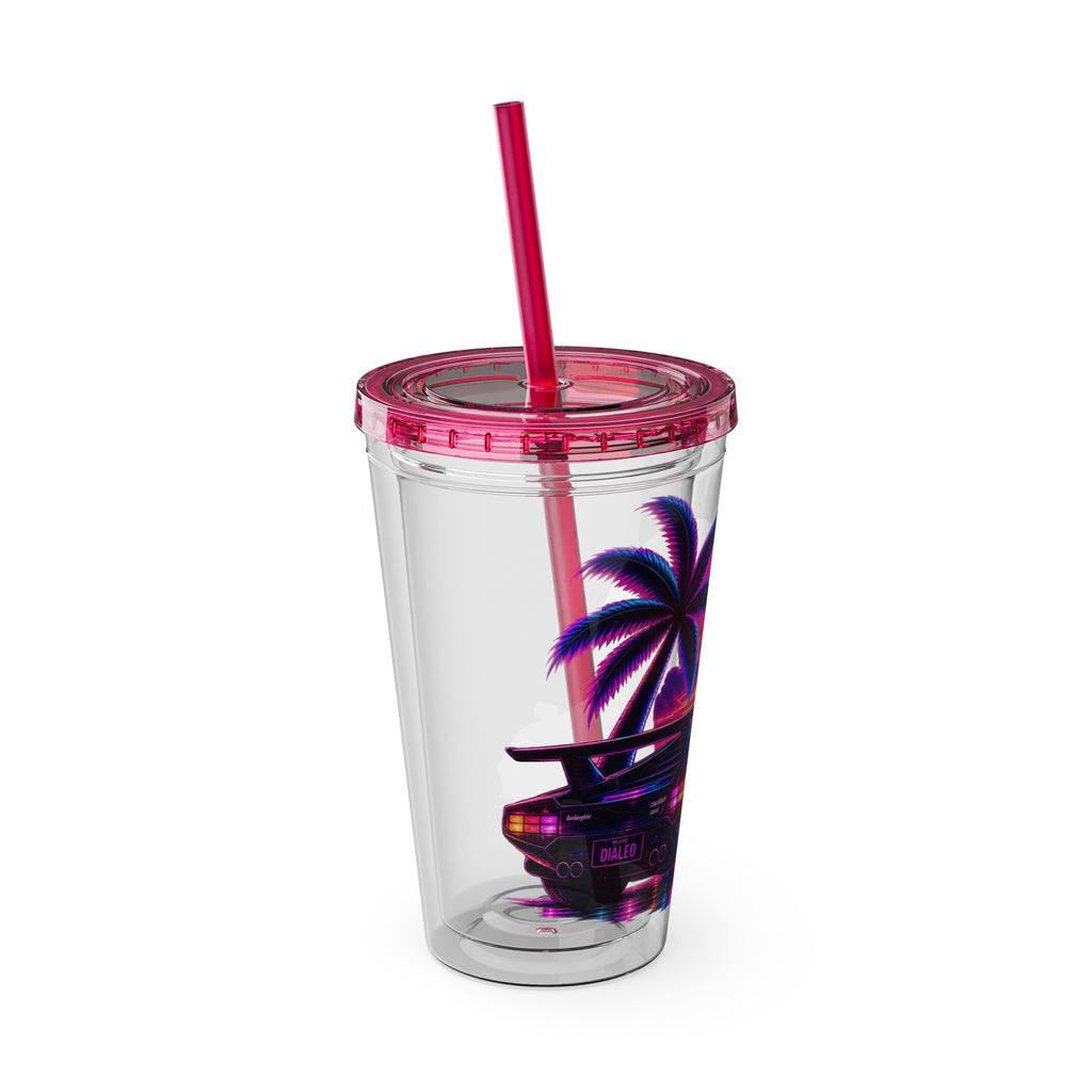 NEON SUMMER DIALED LAMB Sunsplash Tumbler 16oz