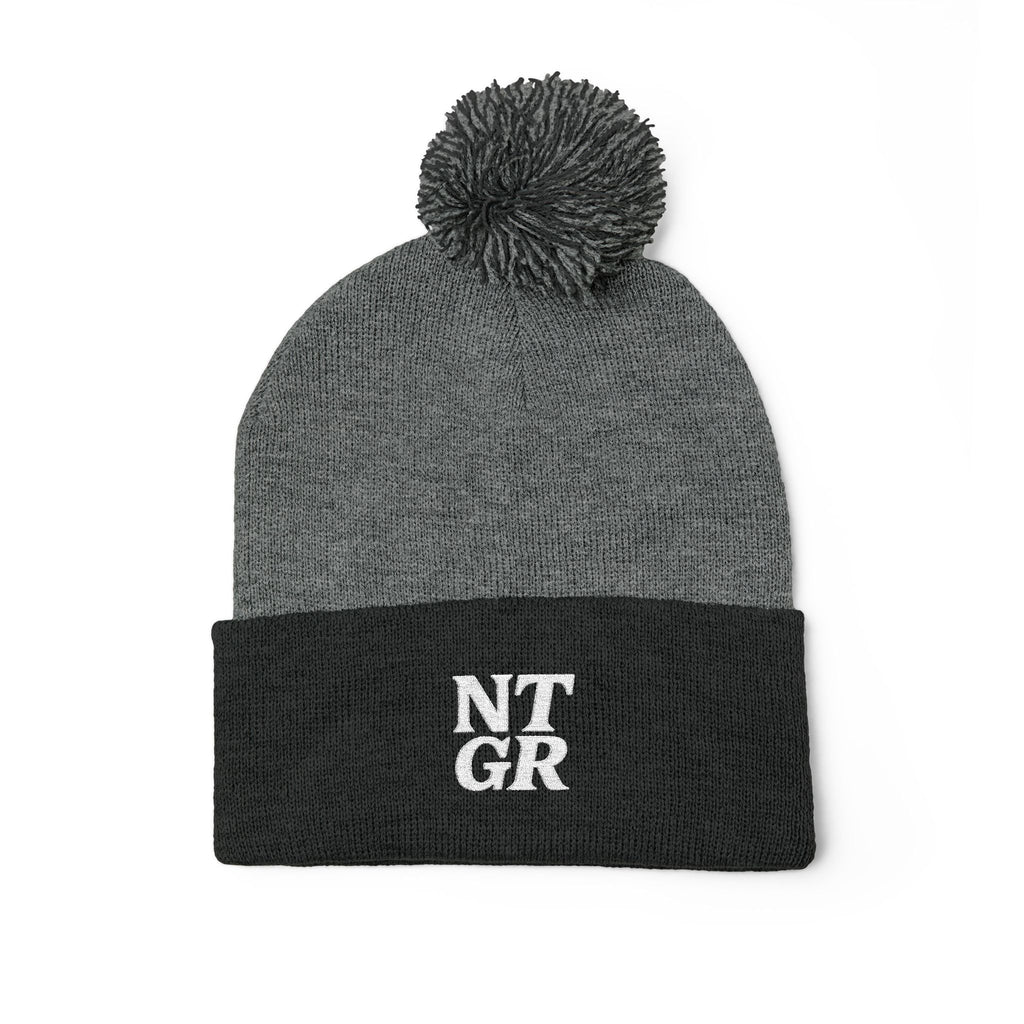 NTGR Stacked Stamp Ball-Headed Knit Beanie (Embroidered)
