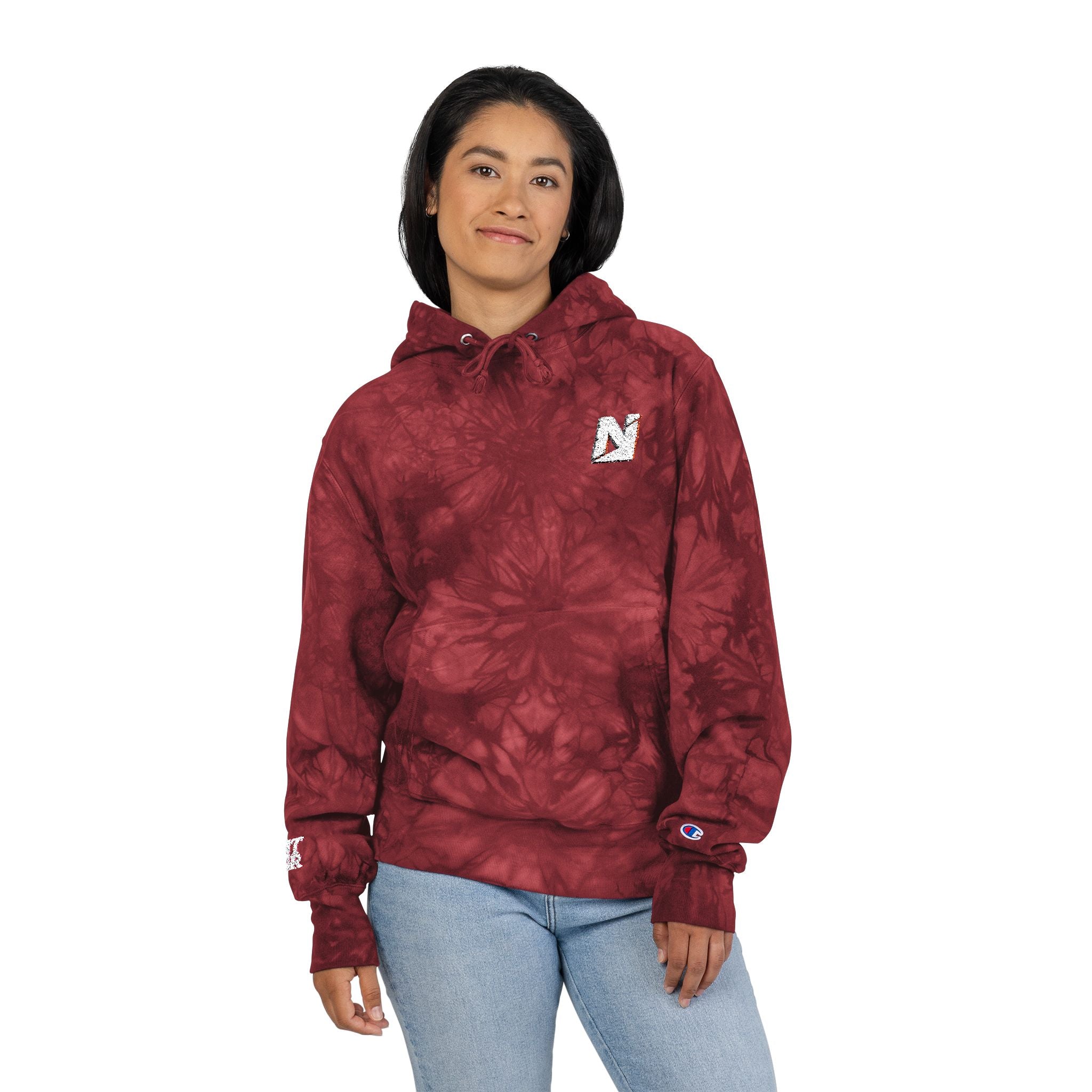 NTGR Fitness x Champion Glitch Tie-Dye Hoodie (Embroidered)