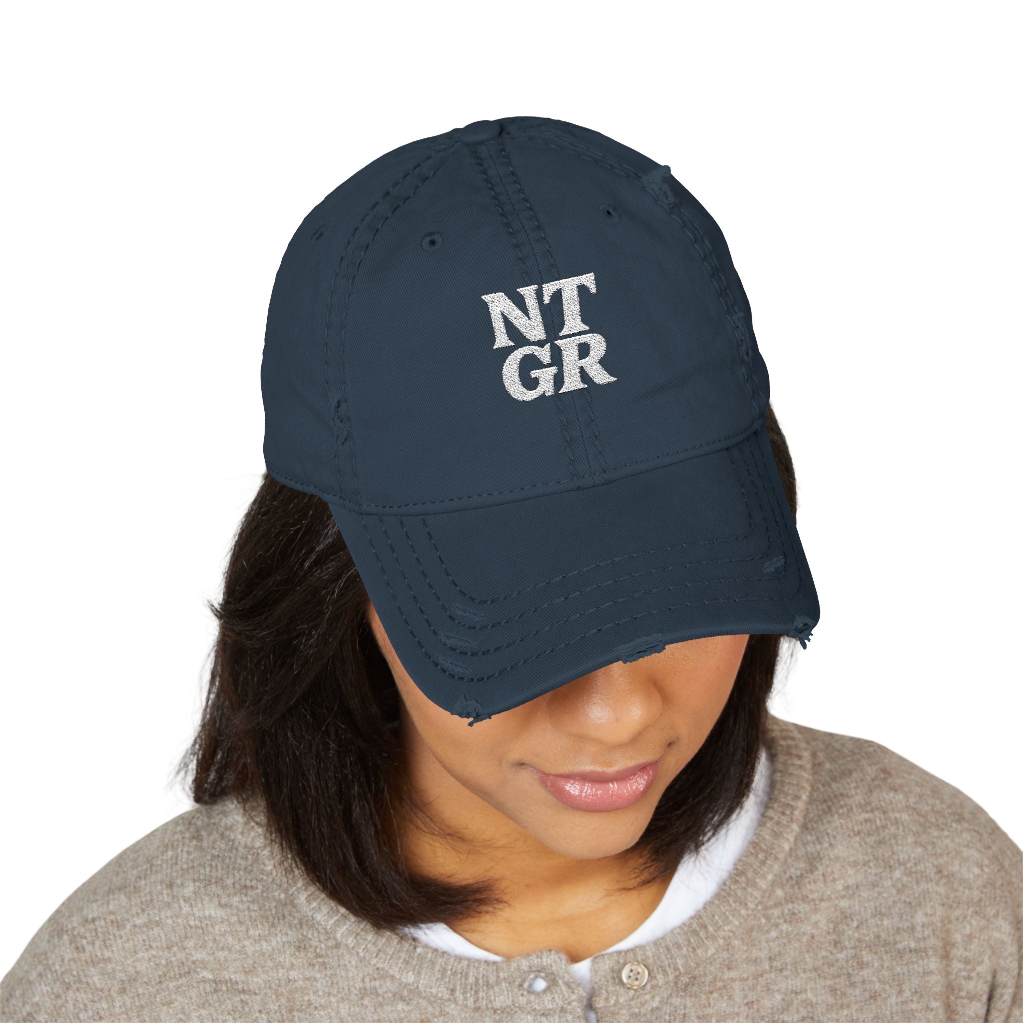 NTGR Stacked Stamp Distressed Dad Hat (Embroidered)