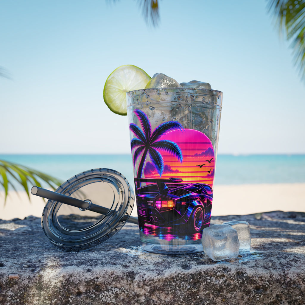 NEON SUMMER DIALED LAMB Sunsplash Tumbler 16oz